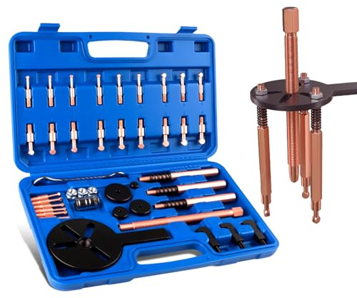 YUZINO Estrattore per cuscinetti ciechi, kit di estrattori 38 in 1 per cuscinetti interni ed esterni in acciaio ad alta durezza, kit di rimozione dei cuscinetti delle ruote, strumento di trazione