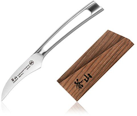 Cangshan TN1 Series 1021707 Swedish 14C28N Steel Forged 2.75-Inch Peeling Knife and Wood Sheath Set