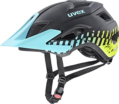 uvex access - leichter MTB-Helm für Damen und Herren - individuelle Größenanpassung - optimierte Belüftung - black aqua lime matt - 57-62 cm