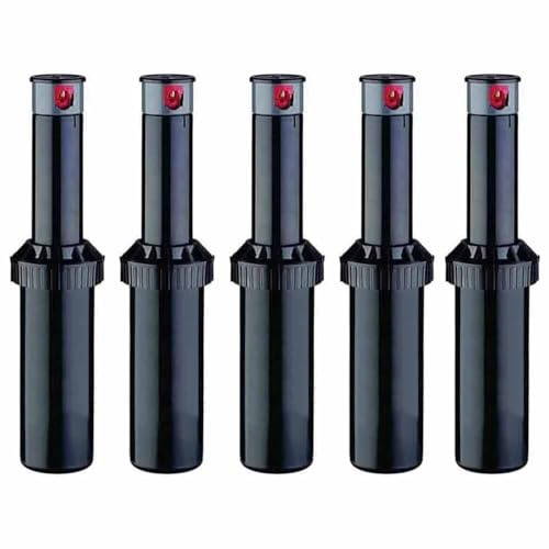 Suinga Confezione da 5 irrigatori K-Rain SuperPro 3/4'' | Portata da 7,9 a 14,9 metri | Irrigatore a turbina ad angolo regolabile professionale | Controllo della portata | Settoriale e circolare