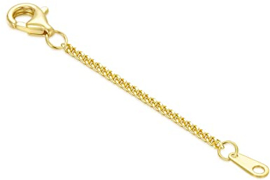 14k Gold 0.5/1/1.5/2/3 Necklace Bracelet Extender Chain, Necklace Extender Gold 14k, Durable Removable Gold Chain Extender, Gold Extension Chain for Necklace Anklet (0.5inch, style 1(Yellow)-Lobster Clasp)