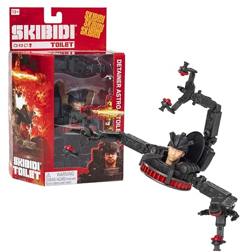 Skibidi Toilet Deluxe Detainer Astro Toilet Figure Series 2 Collectable Figures, YouTube Animation, Officially Licensed Skibidi Toilet Merch, Highly Likely Blue