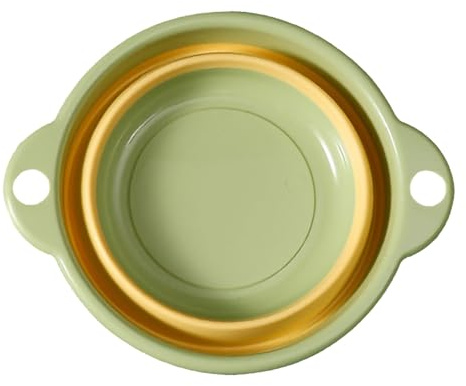 Cuenca Plegable Cuenca de Lavado portátil Multifuncional para niños y Actividades al Aire Libre Hechas de Silicona y diseño Compacto liviano de plástico (Rosa) (Azul) (Verde)