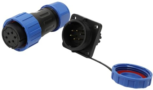 HangTon TY20 Conector eléctrico de terminal de tornillo de 6 pines 5A, enchufe macho hembra, desconexión rápida de casquillo para dispositivo eléctrico exterior
