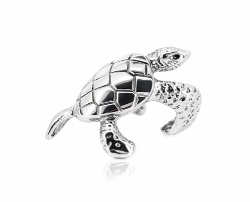 Sovats öron manschett sköldpadda örhänge för kvinnor 925 sterling silver rodiumpläterad - högpolerad 925 sterling silver öra manschett icke-piercing klämma på brosk tragus örhängen