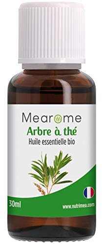 Huile Essentielle d'Arbre à Thé BIO | Tea Tree | Distillée en FRANCE | Mearome | 30 ml | 100% Pure et Naturelle, HEBBD, HECT