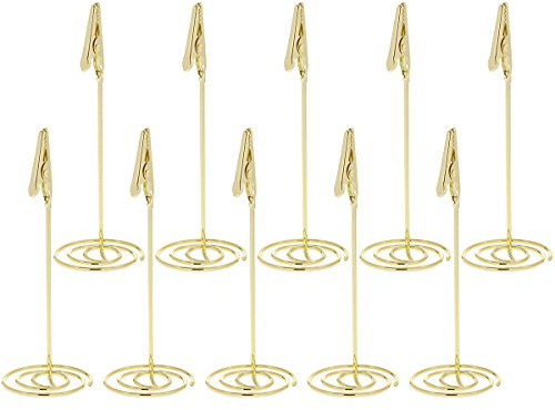 STOBOK Anzahlen für Foto- und Fotohalter für Party, Hochzeit, 10 Stück, Gold 11,5 cm