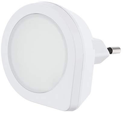 EGLO LED Steckdosenlampe Tineo, Steckdosenleuchte mit Nachtlicht-Funktion und Day & Night Sensor, Steckerleuchte aus Kunststoff in Weiß, LED Steckerlampe warmweiß