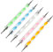 Nail Art Design Pintura Pening Kit profesional ，Herramientas Diferentes Punzon Para Grabado，de Nail Art Manicura y Pedicura Decorar uñas Decoración (5PCS)
