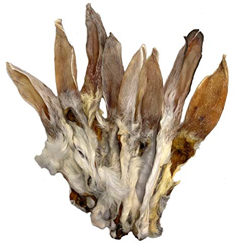 Kaninchenohren mit Fell/Kaninchenohren ohne Fell für Hunde 500g / 1000g Kauartikel Hasenohren (Kaninchenohren MIT Fell, 1000 Gramm)