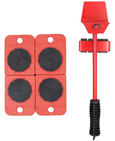 ZONADAH Set di attrezzi per sollevamento mobili, ruote e leva, per mobili resistenti fino a 300 kg, adatto per divani, divani, frigoriferi, scaffali, armadi, ecc