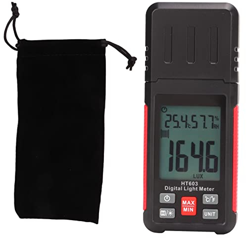 EVTSCAN Digitaler Belichtungsmesser Professioneller, hochpräziser, schnell ansprechender Luxmeter mit großer Reichweite, Helligkeitsprüfer, Illuminometer