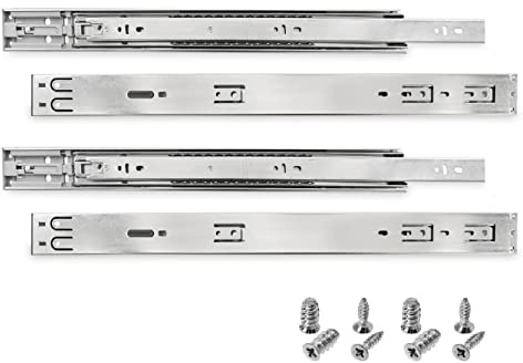 HELPMATE guías de cajón push-to-open extracción total 500 mm 2 pares set de 4 guías de bolas guía de extracción sistema de guías