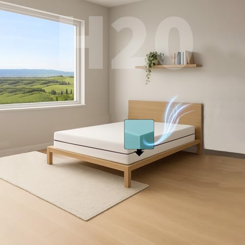 Comfy Line - Einzelbettmatratze 95 x 195 cm aus Wasserschaum, Höhe 20 cm. 7 Zonen, orthopädisch. Bezug aus kühler und atmungsaktiver Baumwolle. Hergestellt in Italien