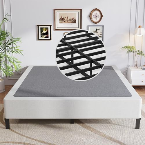 OSASET Full Box Spring, 9 Inch Metal Full Size Box Spring Only, Heavy Duty Metal Frame Mattress Foundation Support for 3000lbs, Easy Assembly, Noise Free, Non Slip