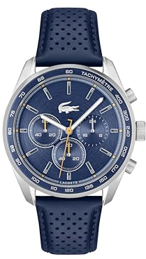 Lacoste Chronograph Quarz Uhr für Herren Kollektion Boston mit Lederarmband Lederarmband - 2011344