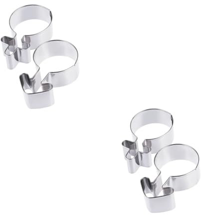 PRETYZOOM 4 Stück Pfannkuchenform Fruchtschneider Logo-form Geprägt Form Für Schokoladenflan Weihnachten Metall Stirbt Obst Metallform 2-teiliges Set Männer Und Frauen Keks