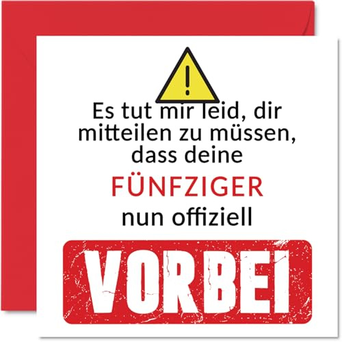 Stuff4 60. Geburtstagskarten Lustig für Männer und Frauen, Fünfziger Vorbei