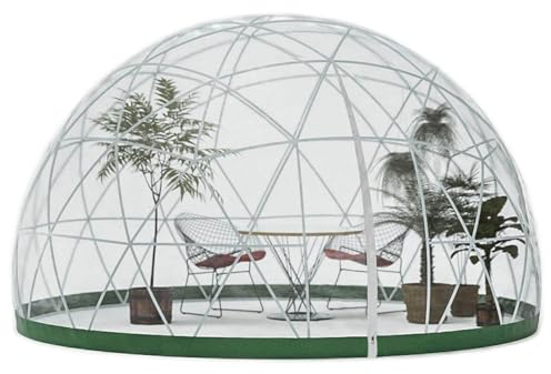 Gme Blasenzelt 3,6 m mit PVC-Abdeckung, Tür und Fenstern – Outdoor-Iglu-Zelt für Hinterhof-Party mit LED-Sternenlicht