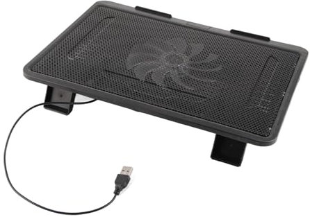 Base de Coussin de Refroidissement pour Ordinateur Portable, Grand Ventilateur, Support USB pour Ordinateur Portable de 14 Pouces en Dessous, Noir, Ergonomique, Stockage de Films