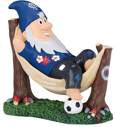FOCO Officially Licensed Rangers FC Hammock Football Garden Gnome