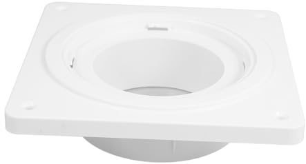 White Plastic Dryer Vent Wall Plate Adapter Hose Connector Kit | Flexible Leakproof Design, for Exhaust Hose and Dryer, Includes Flange Plate Seal Ring, 4 Screws