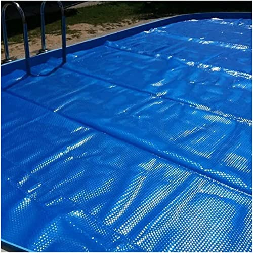 Blue Solar Pool Cover Blanket for Inground Above Ground Swimming Pool Rainproof Extra Large Size 2.5m x 5m (8ftx16ft)