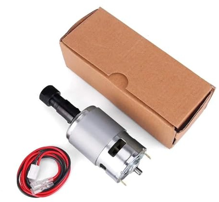 Spindelmotor, CNC High Power 775 Spindelmotor 3018 Pro 20000 RPM Motor for Holz Fräsen Schneiden CNC Holzbearbeitung Werkzeuge,Kleines Volumen und hohe Geschwindigkeit(A Set)