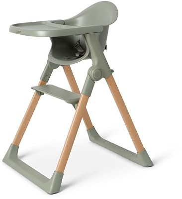 Mash High Chair by Baby Elegance | Sage High Chair for Babies & Toddlers with Adjustable Footrest & Removable Tray | Foldable & Portable