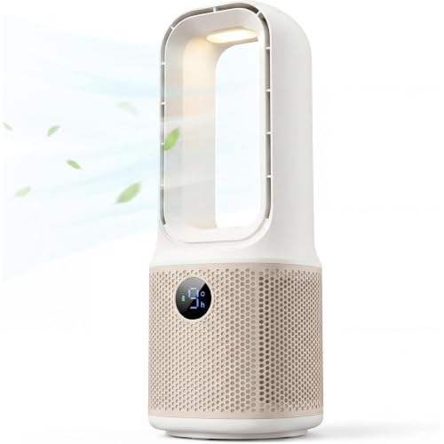 VOMI Rotorloser Tischventilator mit Akku, 4000 mAh, leise
