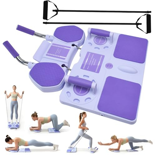 FINDAMAZE Pilates Reformer Compact 2025 Upgraded - 5-in-1 multifunktionales klappbares Pilates Set / Bauchmuskelbrett für Zuhause Fitness, Anfänger geeignet