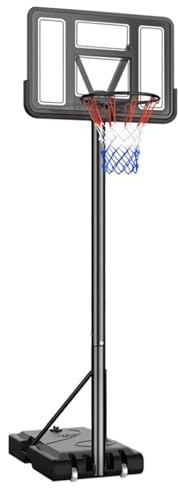 Verstellbarer Outdoor-Basketballkorb mit Bruchsicherem Brett, Mobil für Kinder & Erwachsene, Einfahrt oder Garten
