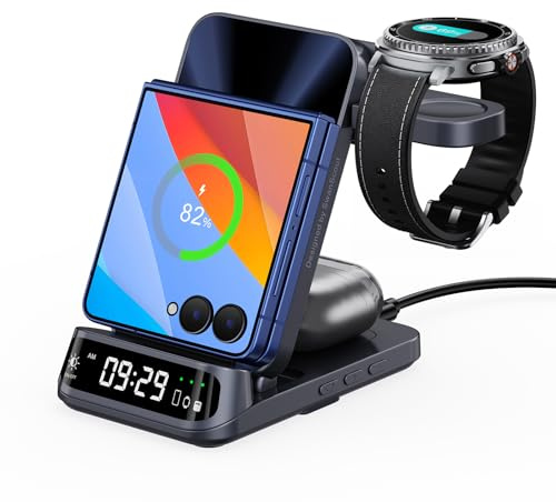 SwanScout Wireless Charger for Samsung Galaxy Z Flip8, Galaxy Watch 8/Buds