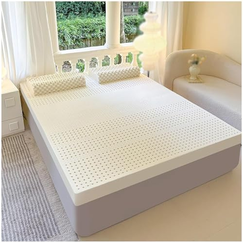 Cubrecolchón de látex: látex Premium con colchón orgánico CoverPad para Aislamiento de Movimiento,10cm,150x190cm(59x75in)