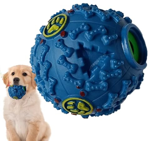 Generisch Futterball Katze, Wackelball Für Hunde, Hund Undichter Ball, Interaktive Slow-Feeder-Bälle, Kreativer Leckball Für Hunde Mit Kichergeräusch Für Die Futtersuche Von Hunden