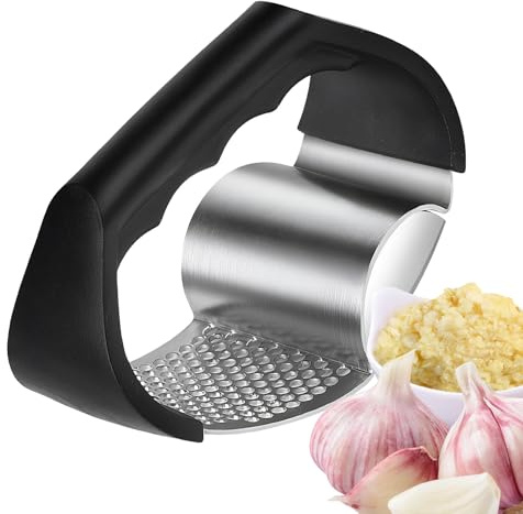 Acciaio Inossidabile Schiaccia Aglio,Press Rocker Ergonomico, Portatile E Facile Da Spremere - Accessorio da Cucina Spremitore Affettatore | Per Cucina E Casa, Preparazione Dei Pasti, Cottura E Ristor