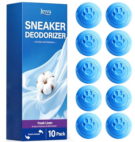Shoe Deodorizer Balls, 10 Pack Odour Eliminator for Shoes, Trainers, Boots, Gym Bags and Lockers(Linen Fresh)