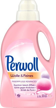 Perwoll 1,5 l Feinwaschmittelpackung für Wolle & Fein, 1500,0 ml, Handwäsche, Maschinenwäsche, 1,5 l (1 Stück)
