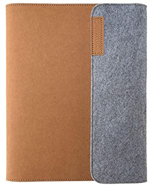 Rocketbook Smart Notebook Schutzhülle - Hellbraun - Executive (A5), 100% recycelbar, biologisch abbaubar, Stifthalter, Magnetverschluss, Innenfach