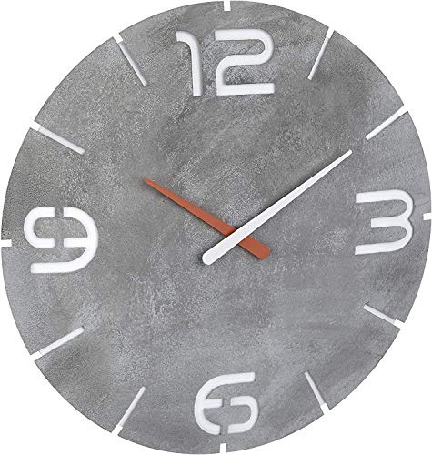TFA Dostmann 60.3536 Contour Design Funk-Wanduhr (Beton Optik mit Batterie)