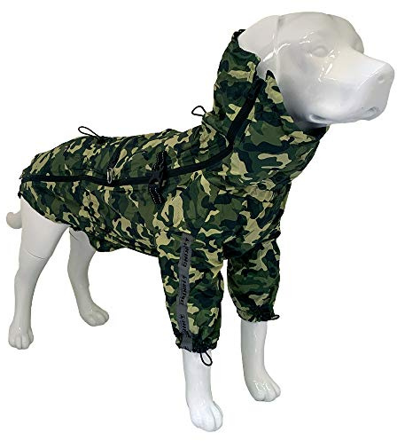 Croci Hiking - Regenmantel für Hunde, tragbar, Go Camouflage, Größe 45 cm - 260 g