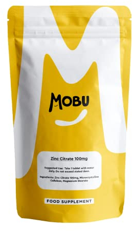 Zinc 100mg 120 Tablets Max Strength | Immune Function, Fertility & Healthy Bones, Vision, Hair, Nails and Skin | Zinc Citrate Supplement | Vegan UK Made | GMP Approved | MOBU