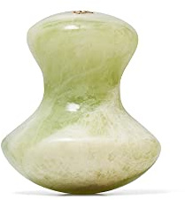 CRYSTALLOVE Pietra per massaggio facciale a fungo Gua Sha - giada - forma di fungo - per viso, occhi, gonfiore della pelle del viso - pietra da massaggio