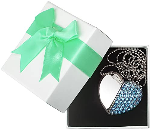 leizhan Clé USB Personnalisée 32Go, Clef USB en Forme de Cœur avec Boîte, Cadeau Personnalisé Femme Homme, Cle USB Cadeau pour Saint-Valentin, Mariage, Remise des Diplômes, Anniversaire Cadeau (Bleu)