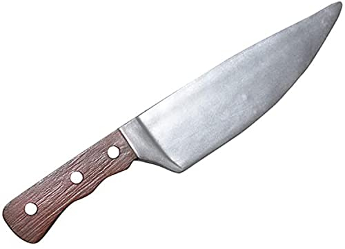 PARTYGEARS Coltello da macellaio finto giocattolo per Halloween, in schiuma, 32 cm, colore: marrone