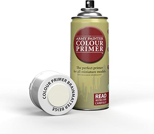 The Army Painter, Colour Primer Brainmatter Beige, 400 ml Grundierung Spray - Acryllack Spray für Fantasy Modellbau Wargames Tabletop Figuren, Warhammer & Dnd Miniatures