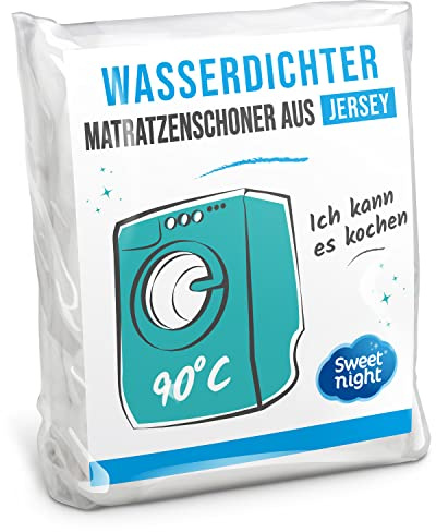 Sweetnight - Matratzenschoner 140x200 cm | Wasserdichte und mikroatmungsaktive Matratzenauflage | Sanft und leise | Waschbar bei 90°C, White