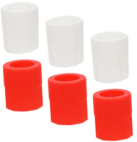 Anneome Silicone Shot Glass Mold Whiskey Glass Ice Cube Tray 6pcs White Reusable Bar Ice Molds for Home Party