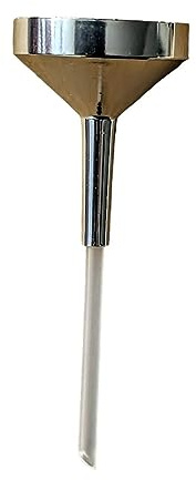 1 X Very Small Metal Funnel with extended flexible plastic spout - DIAMETER OF MOUTH 2.5CM Liquids, perfumes