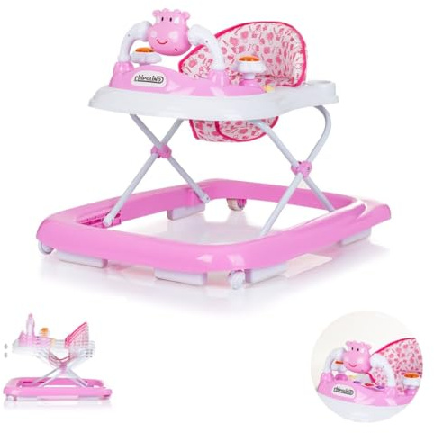 Chipolino Lauflernhilfe Little Cow Räder Stopper Höhenverstellbar Musik Licht rosa